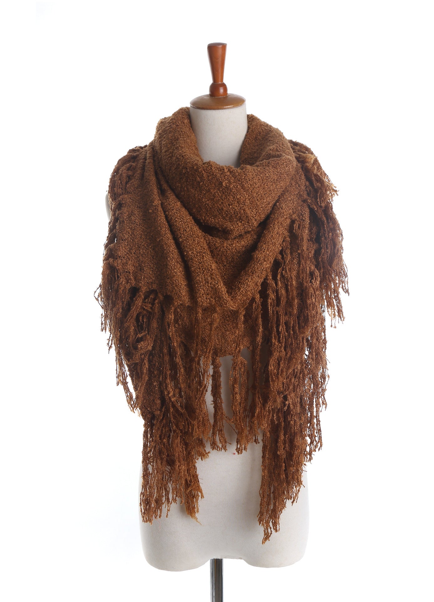 Fringed Plain Square Scarf