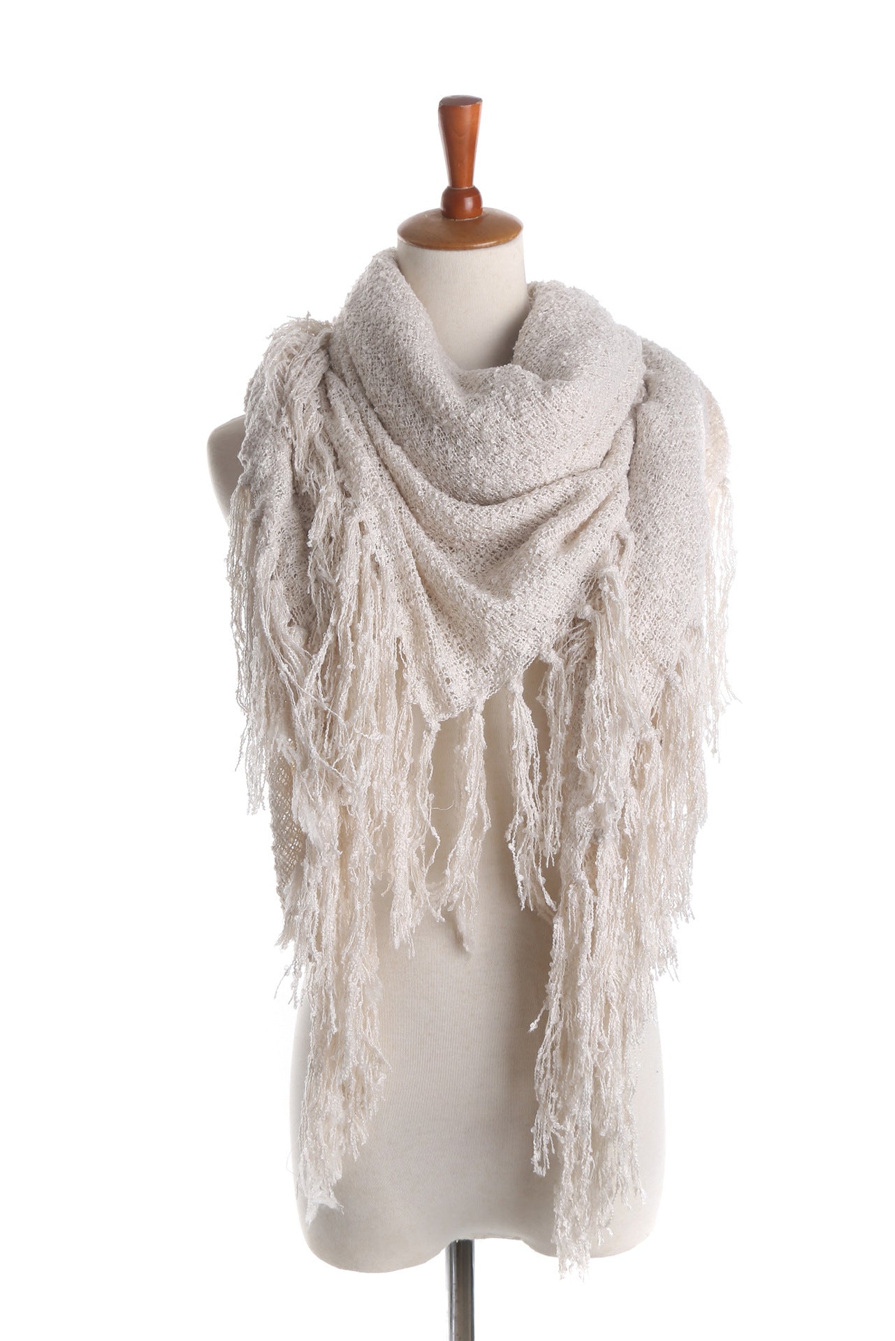 Fringed Plain Square Scarf