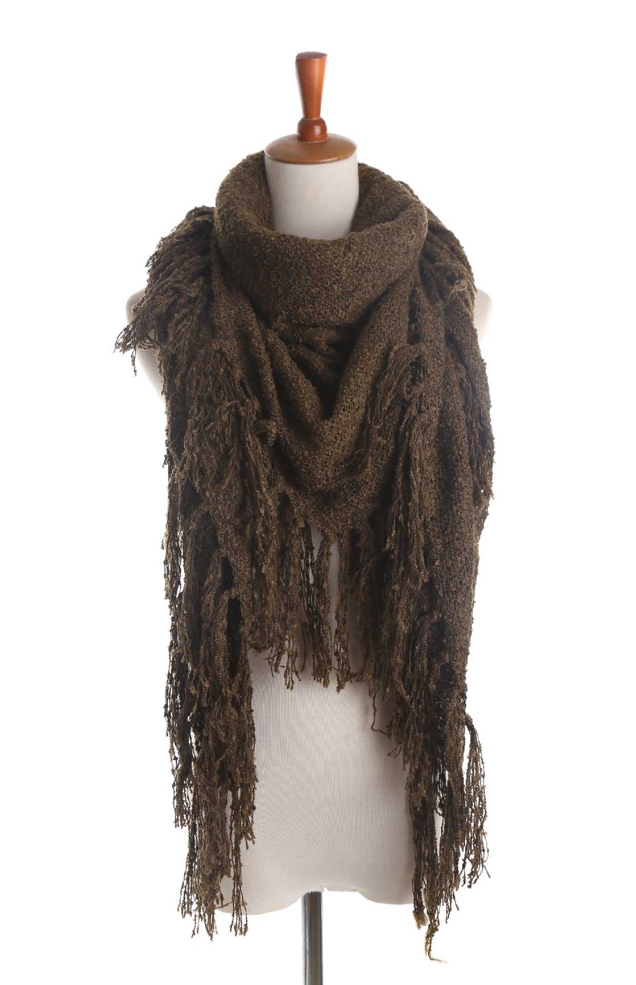 Fringed Plain Square Scarf